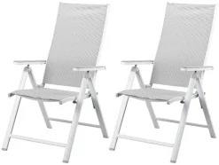 2 aluminium tuinstoelen Houston