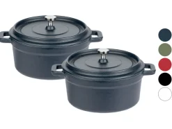 2 gietijzeren mini serveerpannen