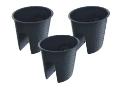 3 railing bloempotten