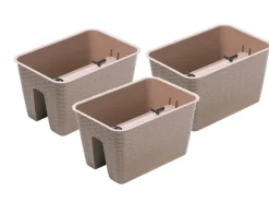 3 railing bloempotten