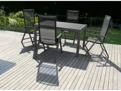 2 verstelbare tuinstoelen Miami