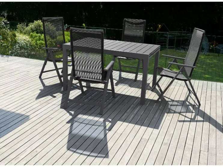 2 verstelbare tuinstoelen Miami