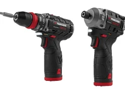 Accu-schroefboormachine en -slagschroevendraaier 12 V met accu's en lader