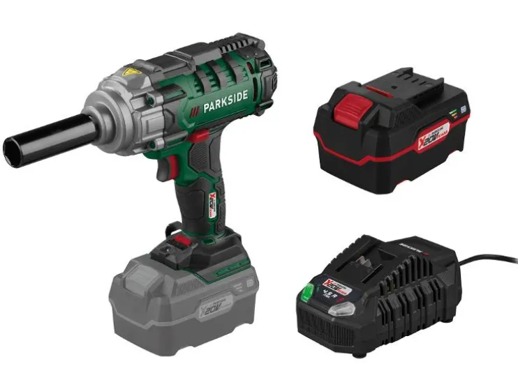 Accu-slagmoersleutel 20 V met 4 Ah accu en 4,5 A lader