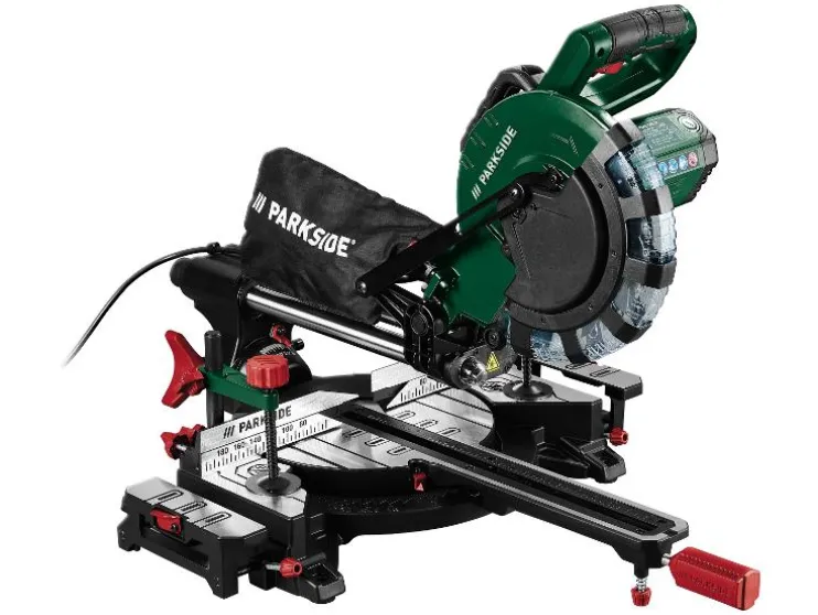 Afkortzaag met verstekfunctie 2000 W - zaagblad 210 mm