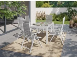 Aluminium tuinset Houston 7-delig