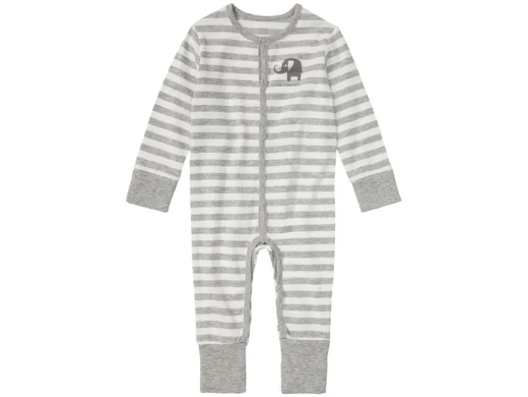 Baby meisjes / jongens slaapoverall met omkeerbaar voetdeel, met bio-katoen