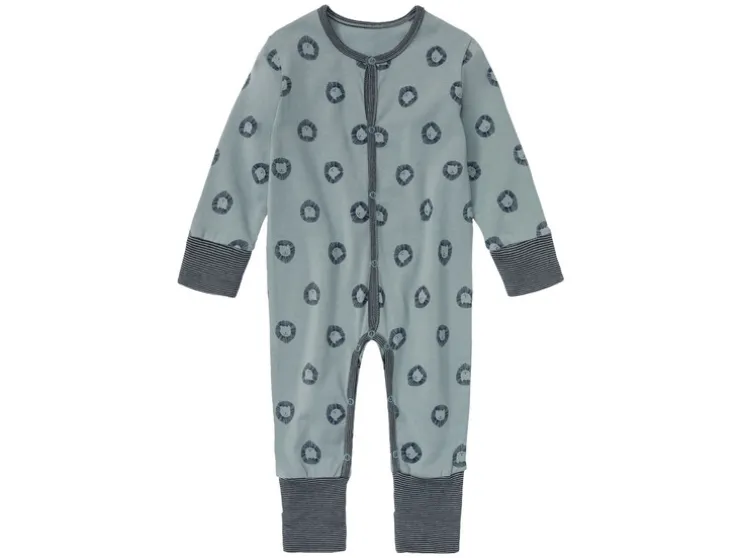 Baby meisjes / jongens slaapoverall met omkeerbaar voetdeel, met bio-katoen