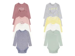 Babymeisjes rompertjes, 5 stuks, van zuivere bio-katoen