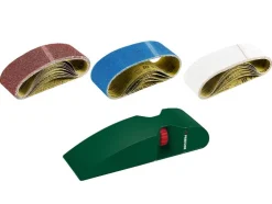 Bandschuurpapierset of handschuurmachine voor bandschuurpapier