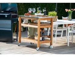 Bijzettafel met RVS blad