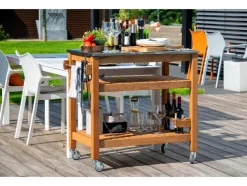 Bijzettafel met RVS blad