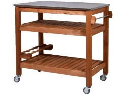 Bijzettafel met RVS blad