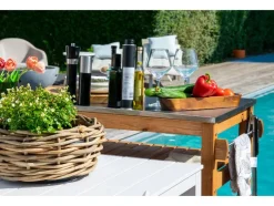 Bijzettafel met RVS blad