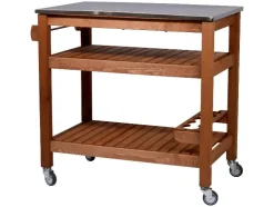 Bijzettafel met RVS blad