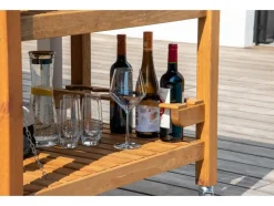 Bijzettafel met RVS blad