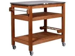 Bijzettafel met RVS blad