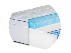 Boxspringmatras met pocketveringkern en gelschuim topper Royal Flex