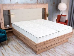 Boxspringmatras met pocketveringkern en gelschuim topper Royal Flex