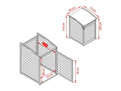 Container ombouw 120 l