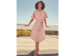 Dames linnen-maxi-jurk