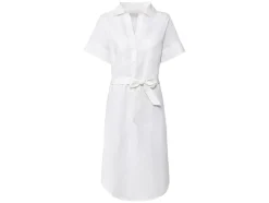 Dames linnen-maxi-jurk