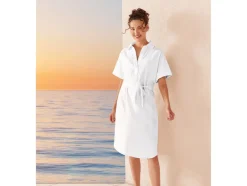 Dames linnen-maxi-jurk