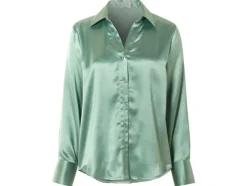 Dames satijnen blouse