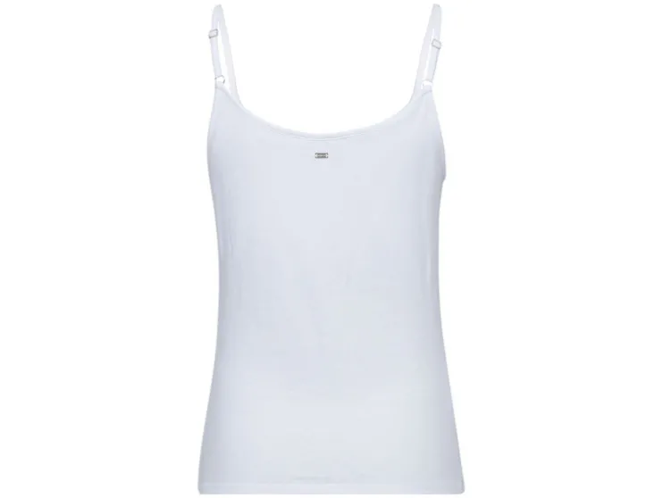 Dames spaghettibandjeshemd, 2 stuks, getailleerd gesneden