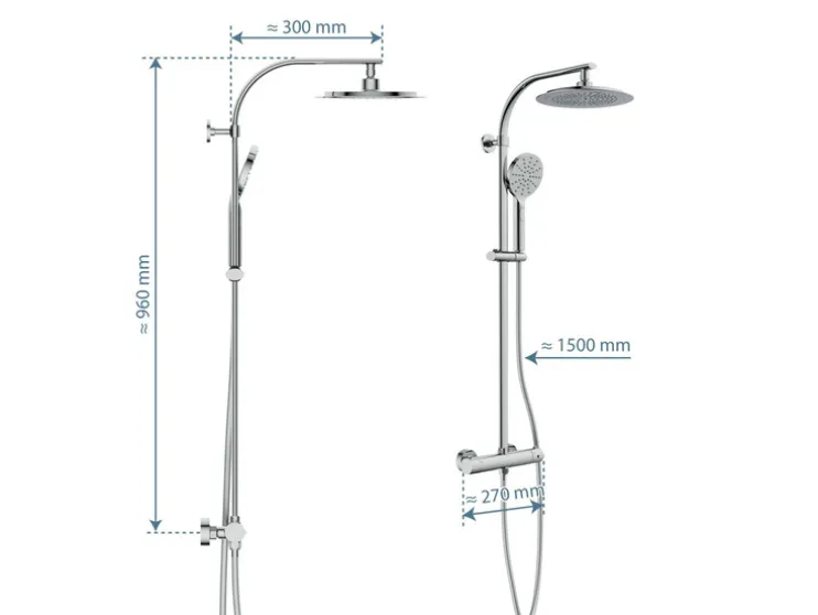 Doucheset Madura Fresh met thermostaatkraan