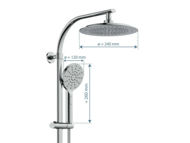 Doucheset Madura Fresh met thermostaatkraan