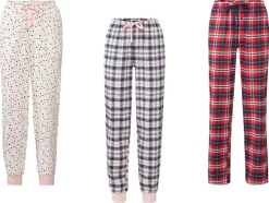 Flanellen dames pyjamabroek