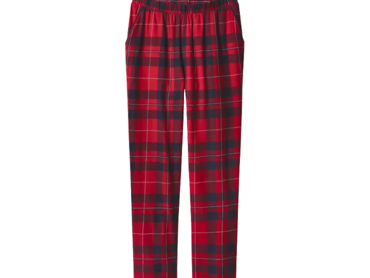 Flanellen dames pyjamabroek