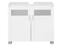 Hoge badkamerkast en onderkast wastafel Basel