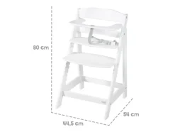 Houten kinderstoel met eetplank