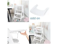 Houten kinderstoel met eetplank