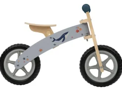 Houten schommeldier of loopfiets