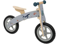 Houten schommeldier of loopfiets