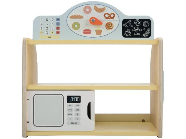 Houten speelgoed 2-in-1 BBQ of bakkerij & café