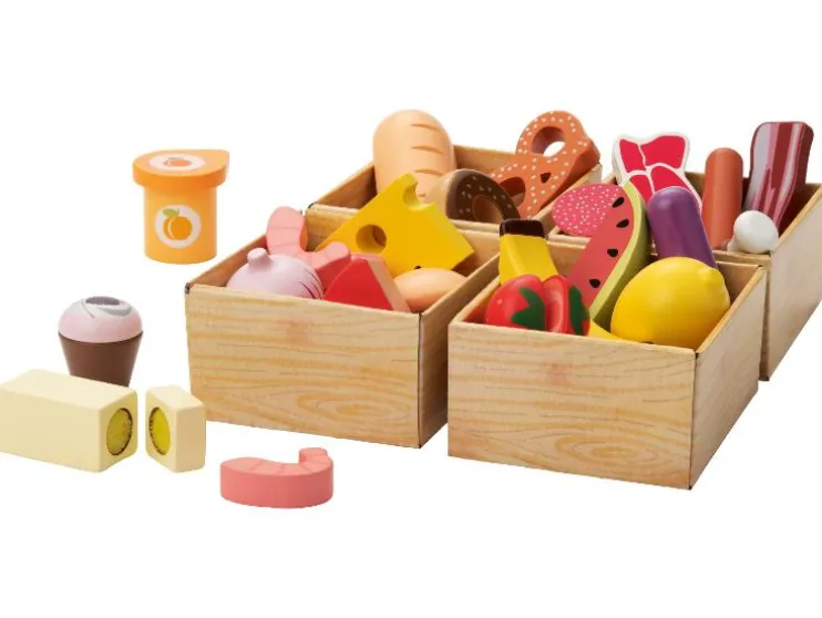 Houten speelgoedwinkel set