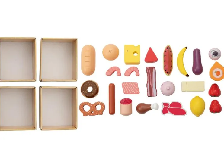 Houten speelgoedwinkel set