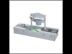 2-in-1 balkon zandbak met speelgoed keuken