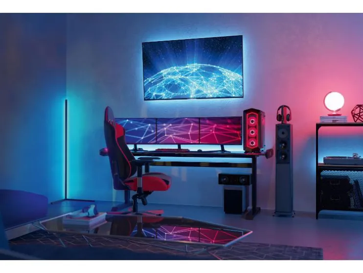 LED-hoeklamp met kleurregeling