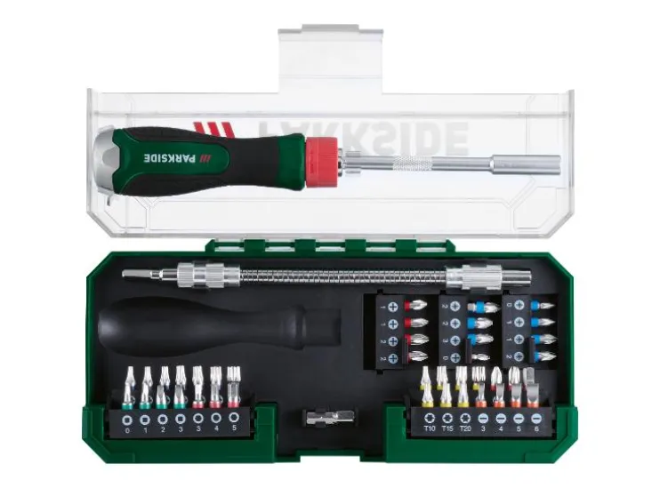 Ratelschroevendraaier met bitset