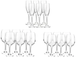 Rodewijnglazen, wittewijnglazen of champagneglazen