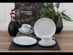 Serviesset Luna Black Line