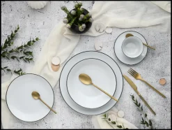 Serviesset Luna Black Line