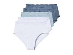 Set van 5 dames onderbroeken met kant