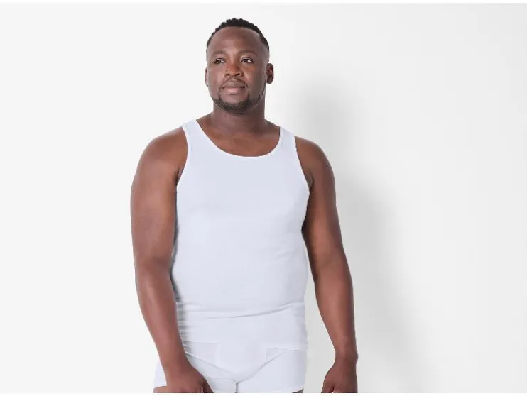 Set van 3 fijnrib heren hemden - Plus size