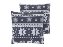 Set van 2 fleece kussenslopen 60 x 50 cm